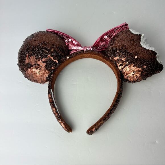 Disney Parks Mickey Ice Cream Bar Bite Sequined Mickey Ears OS main image 4